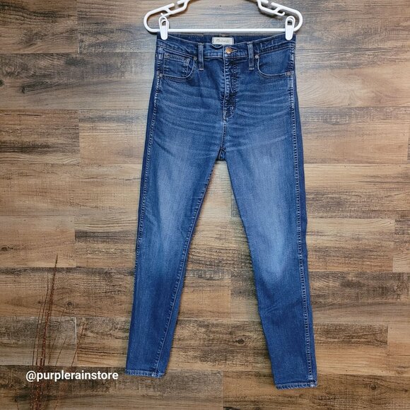Madewell Jeans 29 Skinny 10" High Rise Hayes Wash F4684 Tummy Control Stretch - Picture 1 of 13